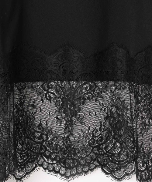 LOWRYS FARM（ローリーズファーム）の「レースレイヤードＬＳ 663968（Tシャツ/カットソー・レディース・ブラック/ホワイト・FREE）」の10枚目の写真