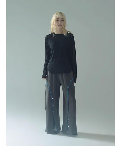 :ETHROF(イーサオブ)の「LACE×SHEER STRETCH TOPS(Tシャツ/カットソー・レディース・ブラック/ホワイト・MEDIUM)」の12枚目の写真