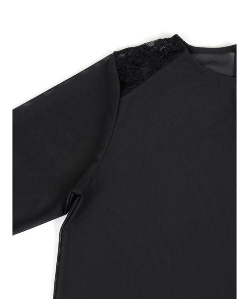 :ETHROF(イーサオブ)の「LACE×SHEER STRETCH TOPS(Tシャツ/カットソー・レディース・ブラック/ホワイト・MEDIUM)」の20枚目の写真