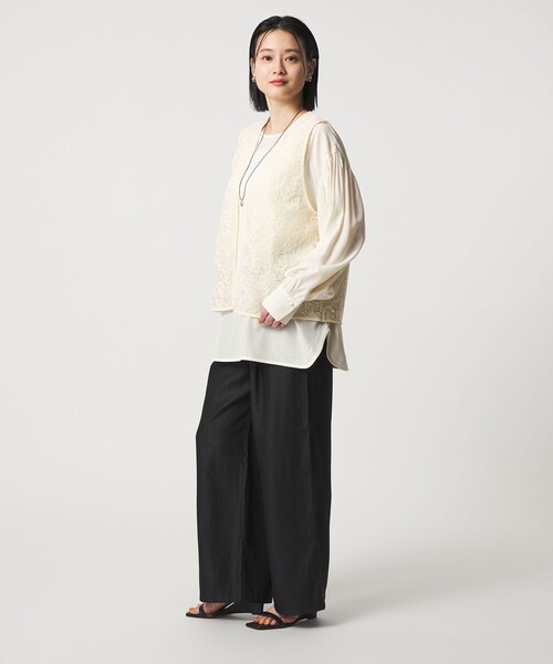 A DAY IN THE LIFE UNITED ARROWS(アデイインザライフユナイテッドアローズ)の「レースベスト+ブラウス ‐セットアイテム‐ <A DAY IN THE LIFE>(ベスト・レディース・オフホワイト/ブラック・FREE)」の17枚目の写真
