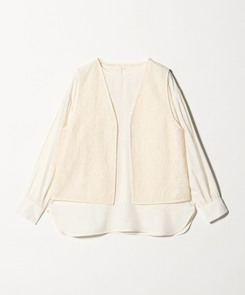 A DAY IN THE LIFE UNITED ARROWS(アデイインザライフユナイテッドアローズ)の「レースベスト+ブラウス ‐セットアイテム‐ <A DAY IN THE LIFE>(ベスト・レディース・オフホワイト/ブラック・FREE)」の9枚目の写真