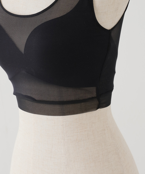 IENA(イエナ)の「NICENICE MOMENT/ナイスナイスモーメント MESH BRA TANK NNM3-25S-012(その他アンダーウェア/インナー・レディース・ベージュ/ブラック・X-SMALL/SMALL)」の6枚目の写真