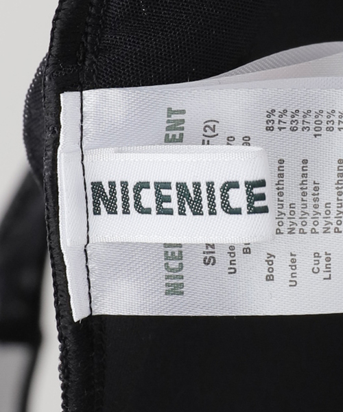 IENA(イエナ)の「NICENICE MOMENT/ナイスナイスモーメント MESH BRA TANK NNM3-25S-012(その他アンダーウェア/インナー・レディース・ベージュ/ブラック・X-SMALL/SMALL)」の8枚目の写真