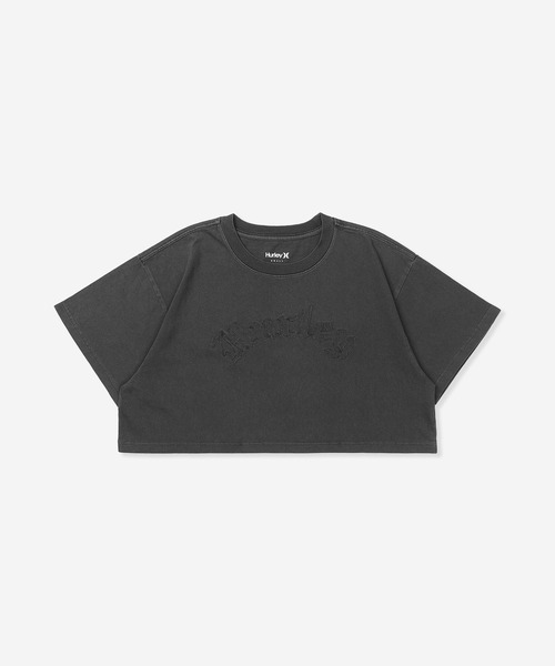 Hurley (ハーレー)の「【Hurley:ハーレー】レディースオーバーサイズクロップドTシャツ OVRSZD EMB OE LOGO CRPD SS TEE(Tシャツ/カットソー・レディース・ブルーグレー/ブラック/カーキブラウン・LARGE/SMALL/MEDIUM)」の13枚目の写真