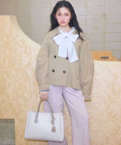 VIS（ビス）の「【COHINA×VIS】チャーム付き2WAYトートバッグ/A4対応・軽量（トートバッグ・レディース・ベージュ/キナリ/ブラック・FREE）」の10枚目の写真