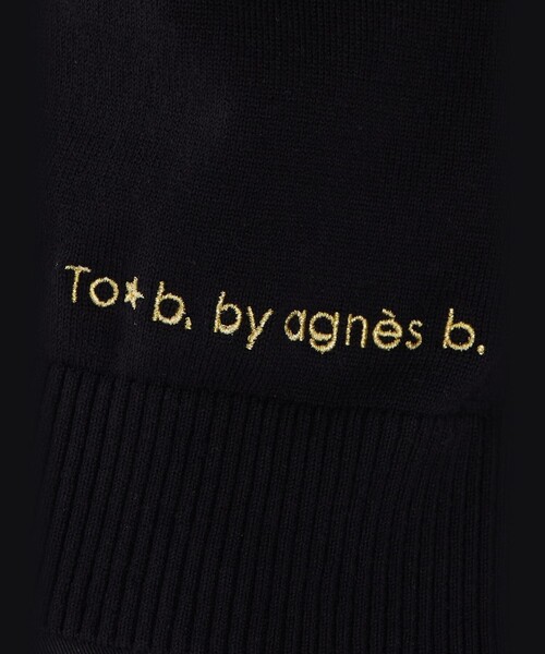 To b. by agnes b.（トゥービーバイアニエスベー）の「ロゴ 刺繍 コットン ニット ジップアップ フーディー（ニット/セーター・レディース・ブラック・FREE）」の6枚目の写真