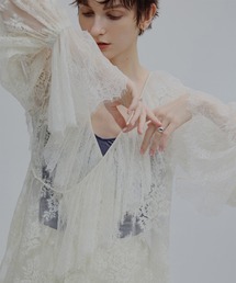 Ameri(�A����)��2WAY LACE RAFFLE BLOUSE(�V���c/�u���E�X)