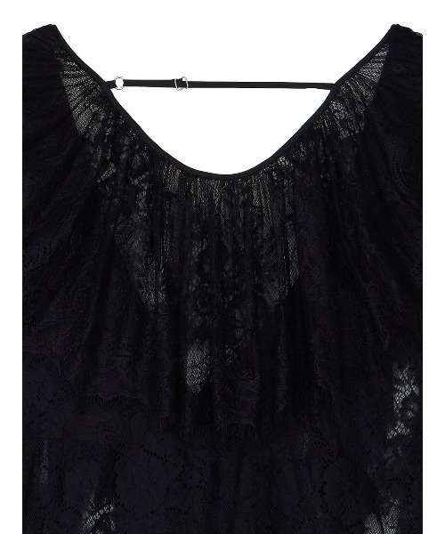 Ameri(アメリ)の「2WAY LACE RAFFLE BLOUSE(シャツ/ブラウス・レディース・ブラック/アイボリー/イエロー・FREE)」の12枚目の写真