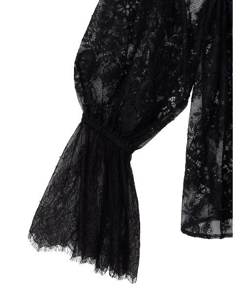 Ameri(アメリ)の「2WAY LACE RAFFLE BLOUSE(シャツ/ブラウス・レディース・ブラック/アイボリー/イエロー・FREE)」の15枚目の写真