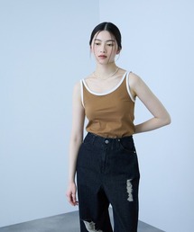 VICKY（ビッキー）の「バイカラーパイピングタンクトップ（タンクトップ）」