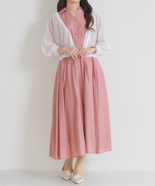 MISCH MASCH（ミッシュマッシュ）の「2026春夏新作 ラメシアーボレロカーディガン（カーディガン/ボレロ・レディース・ピンク/ブルー/ブラック/ホワイト・ﾌﾘ-）」の7枚目の写真