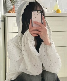 core core（コアコア）の「ドット柄シアーパーカー（パーカー）」