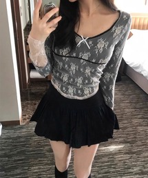 シアーレースレイヤードトップス