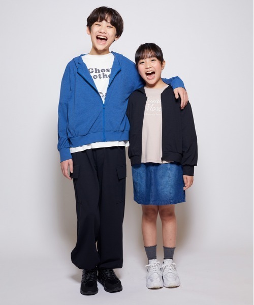 Right-on（ライトオン）の「【VIVIAN BLUE】ウエストフリル 台形デニムスカート (通園・通学 / キッズ / ポケット付き)（デニムスカート・キッズ・ライトインディゴブルー/ダークインディゴブルー・150/160/110/120/130/140）」の7枚目の写真