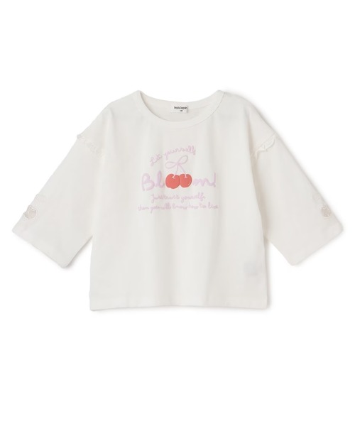 trois lapins kp（トロワラパンケーピー）の「【Trois Lapins】 7分袖Ｔシャツ（Tシャツ/カットソー・キッズ・オフホワイト/ミント・130cm/140cm/150cm/160cm/120cm）」の2枚目の写真