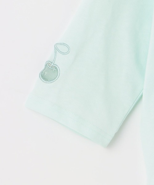 trois lapins kp（トロワラパンケーピー）の「【Trois Lapins】 7分袖Ｔシャツ（Tシャツ/カットソー・キッズ・オフホワイト/ミント・130cm/140cm/150cm/160cm/120cm）」の7枚目の写真