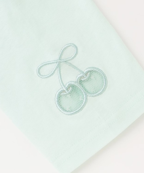 trois lapins kp（トロワラパンケーピー）の「【Trois Lapins】 7分袖Ｔシャツ（Tシャツ/カットソー・キッズ・オフホワイト/ミント・130cm/140cm/150cm/160cm/120cm）」の6枚目の写真