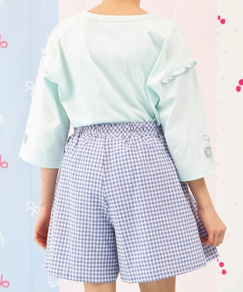 trois lapins kp（トロワラパンケーピー）の「【Trois Lapins】 7分袖Ｔシャツ（Tシャツ/カットソー・キッズ・オフホワイト/ミント・130cm/140cm/150cm/160cm/120cm）」の11枚目の写真