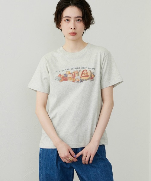 Lee(リー)の「Lee/リー ロゴプリントハーフスリーブTシャツ(Tシャツ/カットソー・レディース・ブラウン/ホワイト/アイボリー/ブルー/イエロー/ブラック/グレー/レッド・SMALL/MEDIUM)」の5枚目の写真