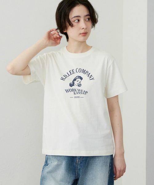 10%OFF 2025年春夏 セール Lee リー バックプリント 半袖Tシャツ ブルドッグフラッシャー メンズ レディース ユニセックス 半T  送料無料 LT3203 SALE | REX ONE レックスワン Lee リー バーガンディ フードTシャツ