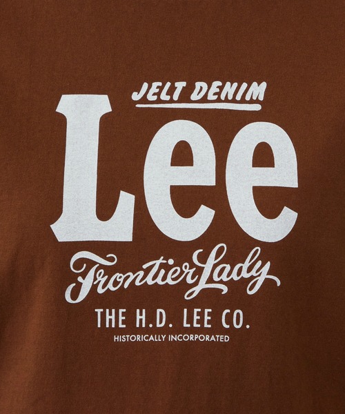Lee(リー)の「Lee/リー ロゴプリントハーフスリーブTシャツ(Tシャツ/カットソー・レディース・ブラウン/ホワイト/アイボリー/ブルー/イエロー/ブラック/グレー/レッド・SMALL/MEDIUM)」の14枚目の写真
