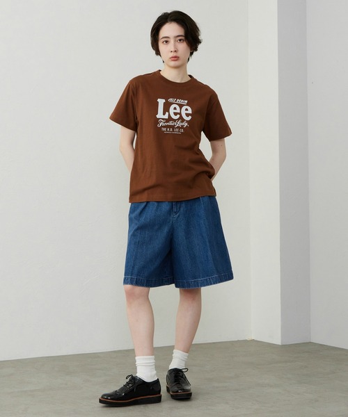 Lee(リー)の「Lee/リー ロゴプリントハーフスリーブTシャツ(Tシャツ/カットソー・レディース・ブラウン/ホワイト/アイボリー/ブルー/イエロー/ブラック/グレー/レッド・SMALL/MEDIUM)」の17枚目の写真