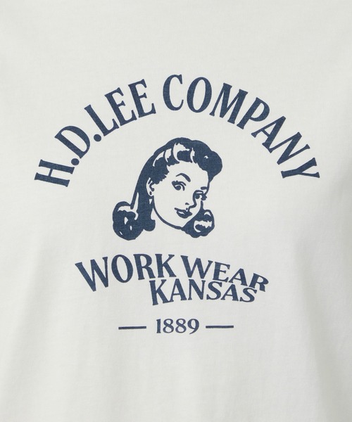 Lee(リー)の「Lee/リー ロゴプリントハーフスリーブTシャツ(Tシャツ/カットソー・レディース・ブラウン/ホワイト/アイボリー/ブルー/イエロー/ブラック/グレー/レッド・SMALL/MEDIUM)」の22枚目の写真