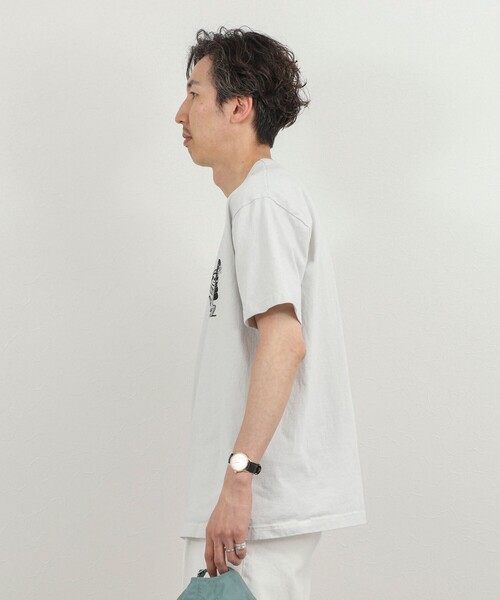 NOLLEY’S（ノーリーズ）の「別注 ナマケモノ プリントTシャツ 26SS（Tシャツ/カットソー・メンズ・ネイビー/ホワイト/ライトグレー・S/M/L）」の5枚目の写真