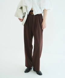 TOPSTITCHED FRILL STRAIGHT PANTS（その他パンツ）｜CLANE（クラネ
