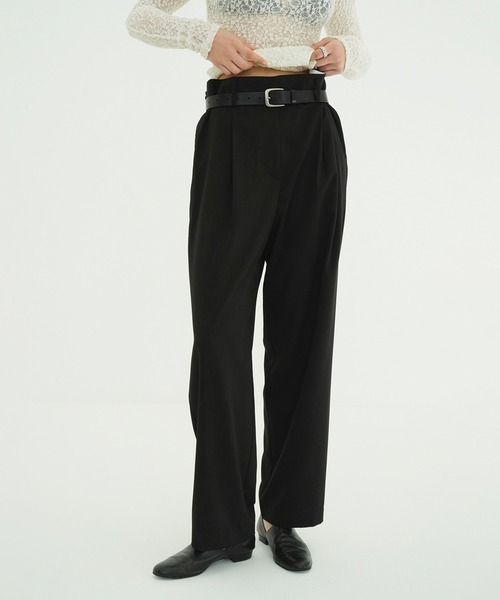 CLANE(クラネ)の「WAIST BELT DAD PANTS(その他パンツ・レディース・ブラック/ブラウン/ベージュ・1/2/0)」の2枚目の写真
