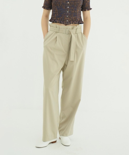 CLANE(クラネ)の「WAIST BELT DAD PANTS(その他パンツ・レディース・ブラック/ブラウン/ベージュ・1/2/0)」の4枚目の写真