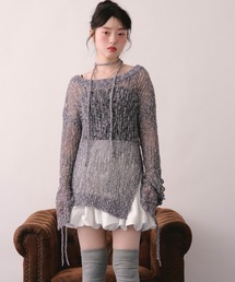 spangle lace frill tops / スパンコールレースフリルトップス（T