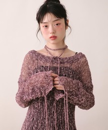 loin nuit（ロワンニュイ）の「asymmetry lace up knit / アシンメトリーレースアップニット（ニット/セーター）」