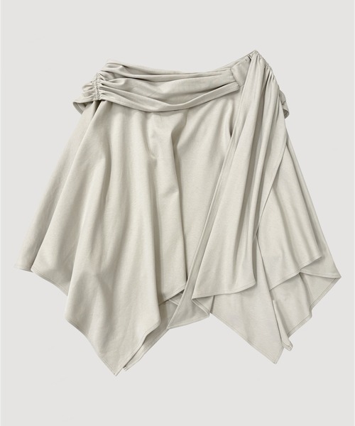 VIAVANDA（ヴィアヴァンダ）の「ASYMMETRIC DRAPE SKIRT（スカート・レディース・グレー/ブラック・FREE）」の19枚目の写真