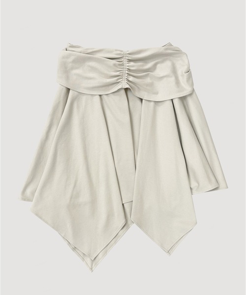 VIAVANDA（ヴィアヴァンダ）の「ASYMMETRIC DRAPE SKIRT（スカート・レディース・グレー/ブラック・FREE）」の21枚目の写真