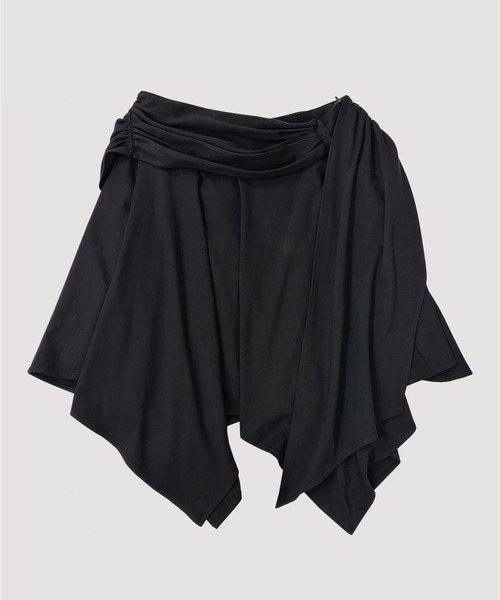 VIAVANDA（ヴィアヴァンダ）の「ASYMMETRIC DRAPE SKIRT（スカート・レディース・グレー/ブラック・FREE）」の9枚目の写真
