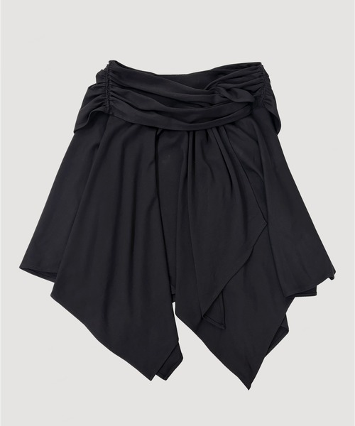 VIAVANDA（ヴィアヴァンダ）の「ASYMMETRIC DRAPE SKIRT（スカート・レディース・グレー/ブラック・FREE）」の10枚目の写真
