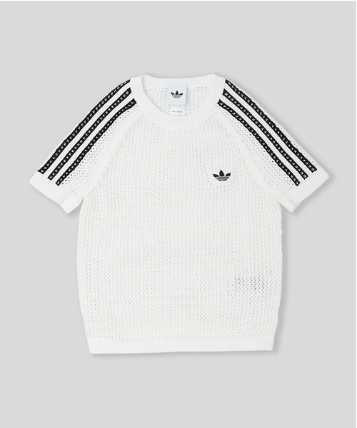 adidas Originals(アディダスオリジナルス)の「adidas W KNITTED CROCHET CALI TEE WY172(Tシャツ/カットソー・レディース・ホワイト・S/M)」の1枚目の写真