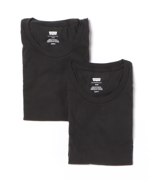 Levi's(リーバイス)の「【LEVI'S/リーバイス】【裾レッドタブ付】2枚組 無地Tシャツ クルーネック 2Pパック コットン100% 綿100%(Tシャツ/カットソー・メンズ・ホワイト/ブラック・SMALL/MEDIUM/LARGE/X-LARGE)」の2枚目の写真