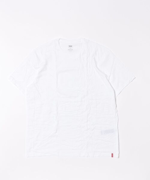 Levi's(リーバイス)の「【LEVI'S/リーバイス】【裾レッドタブ付】2枚組 無地Tシャツ クルーネック 2Pパック コットン100% 綿100%(Tシャツ/カットソー・メンズ・ホワイト/ブラック・SMALL/MEDIUM/LARGE/X-LARGE)」の4枚目の写真