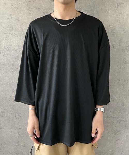 link lot（リンクロット）の「エンボスプリーツ無地ビッグシルエットTシャツ（Tシャツ/カットソー・メンズ・ブラウン/ライトグレー/ホワイト/ブラック・L/M）」の16枚目の写真