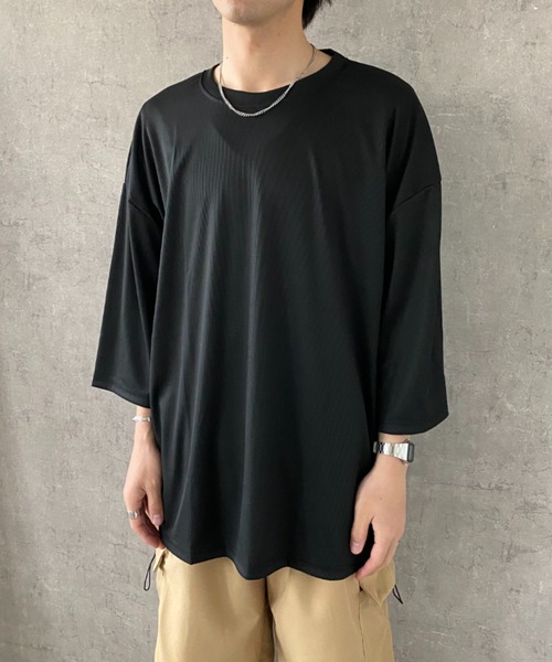 link lot（リンクロット）の「エンボスプリーツ無地ビッグシルエットTシャツ（Tシャツ/カットソー・メンズ・ブラウン/ライトグレー/ホワイト/ブラック・L/M）」の15枚目の写真