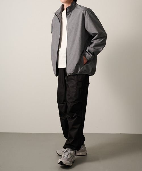 HAUS（ハウス）の「【HAUS】ALL WEATHER裏メッシュスタンドブルゾン 9452001A（ナイロンジャケット・メンズ・チャコールグレー/グレー/アイボリー/ブラック/カーキ/ネイビー・M/L/LL）」の17枚目の写真