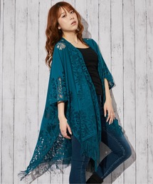 GORGE（ゴージ）の「《レースポンチョ×フリンジ》カーディガン／カジュアル／春夏秋／全4色（カーディガン/ボレロ）」