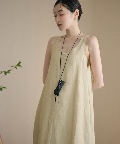 LAULEN(ローレン)の「cocoon sleeveless dress /コクーンシルエットノースリーブワンピース(ワンピース・レディース・ネイビー/ベージュ・FREE)」の11枚目の写真
