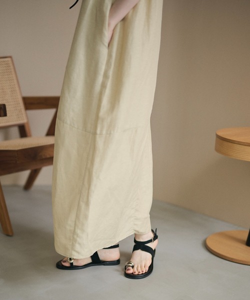 LAULEN(ローレン)の「cocoon sleeveless dress /コクーンシルエットノースリーブワンピース(ワンピース・レディース・ネイビー/ベージュ・FREE)」の15枚目の写真