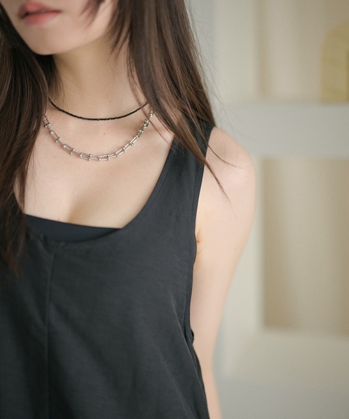 LAULEN(ローレン)の「cocoon sleeveless dress /コクーンシルエットノースリーブワンピース(ワンピース・レディース・ネイビー/ベージュ・FREE)」の22枚目の写真