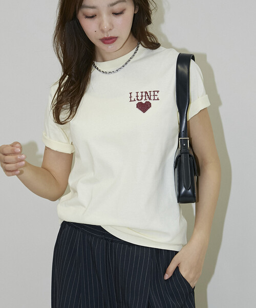 PUBLUX(パブリュクス)の「PUBLUX/パブリュクス ハート クロスステッチ Tシャツ 限定展開(Tシャツ/カットソー・レディース・ライトグレー/ピンク/ネイビー/イエロー・フリ-)」の19枚目の写真