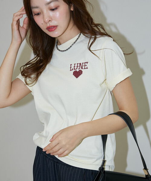 PUBLUX(パブリュクス)の「PUBLUX/パブリュクス ハート クロスステッチ Tシャツ 限定展開(Tシャツ/カットソー・レディース・ライトグレー/ピンク/ネイビー/イエロー・フリ-)」の20枚目の写真