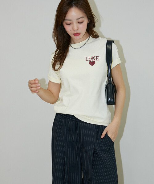 PUBLUX(パブリュクス)の「PUBLUX/パブリュクス ハート クロスステッチ Tシャツ 限定展開(Tシャツ/カットソー・レディース・ライトグレー/ピンク/ネイビー/イエロー・フリ-)」の21枚目の写真